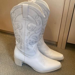 White womans cowboy boots